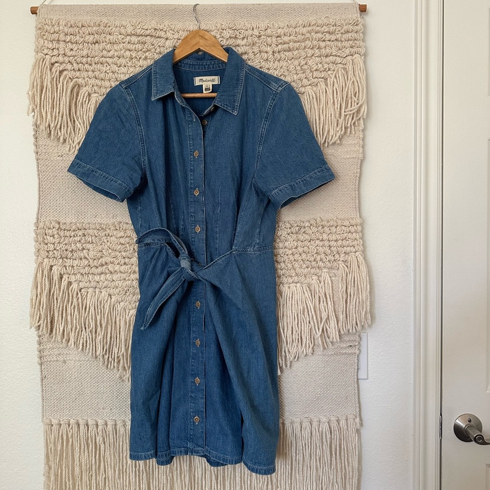 Madewell Denim Overlay Mini Shirtdress